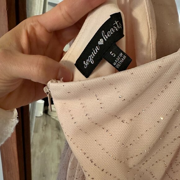 Sequin Hearts Pink Dress - Picture 3 of 3